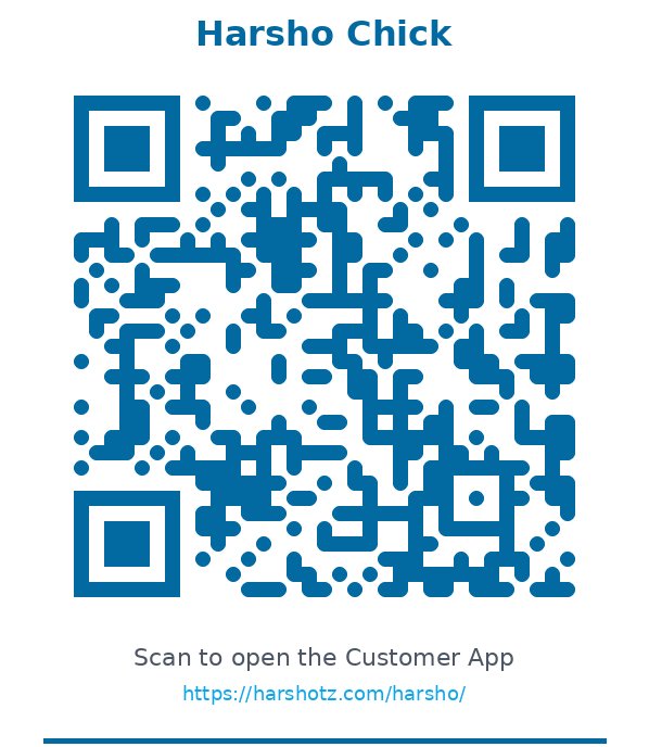Scan to install Harsho Chick App